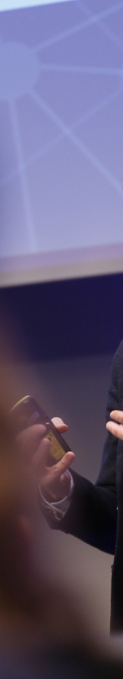 Lars Petter Maltby, leder av Eyde Innovation Centre presenterte Eyde-klyngens arbeid med CCS. Foto: Sverre Christian Jarild